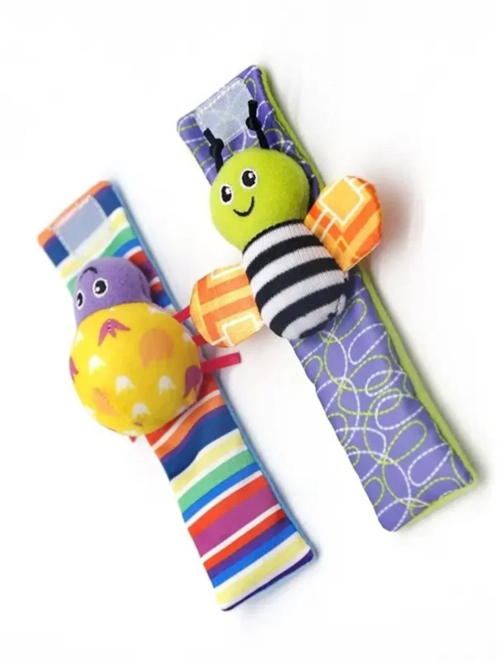 NEW Rattle Socks Wrist Hand Foot Finder Insects Sensory Toy Set Learning Baby
